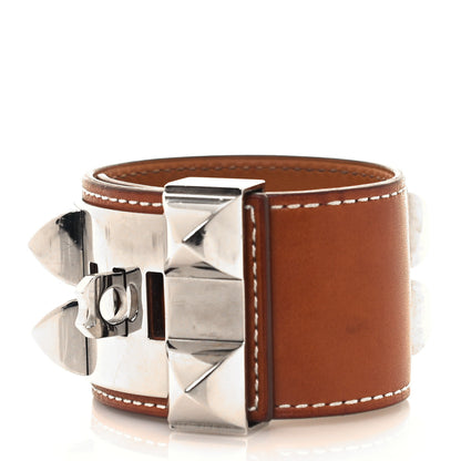 Hermes Barenia Collier de Chien CDC Bracelet S Fauve 3 of 12