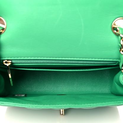 Chanel Lambskin Quilted Mini Square Flap Green 4 of 10