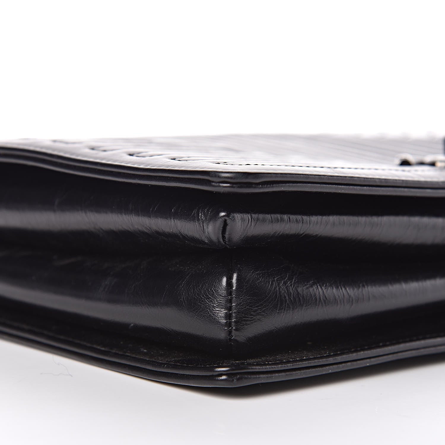 Chanel Glazed Calfskin Quilted Medium Korean Garden Flap Black 8 of 12