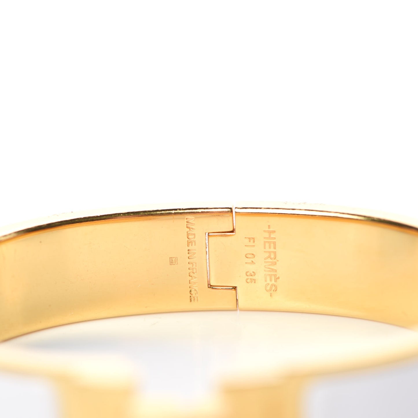 Enamel Narrow Clic Clac H Bracelet PM White