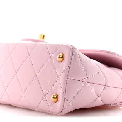 Chanel Lambskin Quilted Mini Flap Top Handle Bag Light Pink 10 of 11
