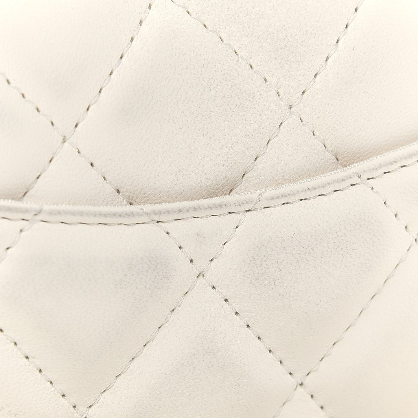 Lambskin Quilted Mini My Precious Flap White