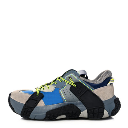 Valentino Garavani Calfskin Suede Mesh Mens VLTN Wod Sneakers 42 Grey Blue Black 1 of 8