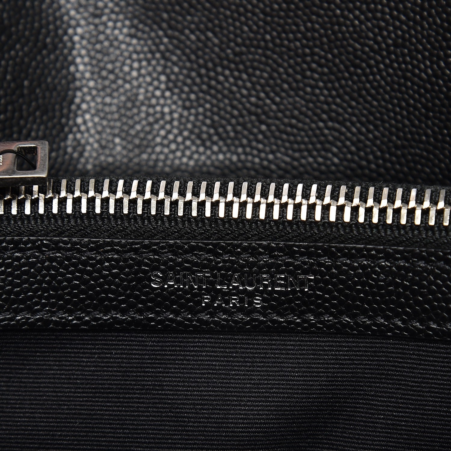 Saint Laurent Grain De Poudre Small West Hollywood Monogram Fold-Over Bag Black 6 of 7