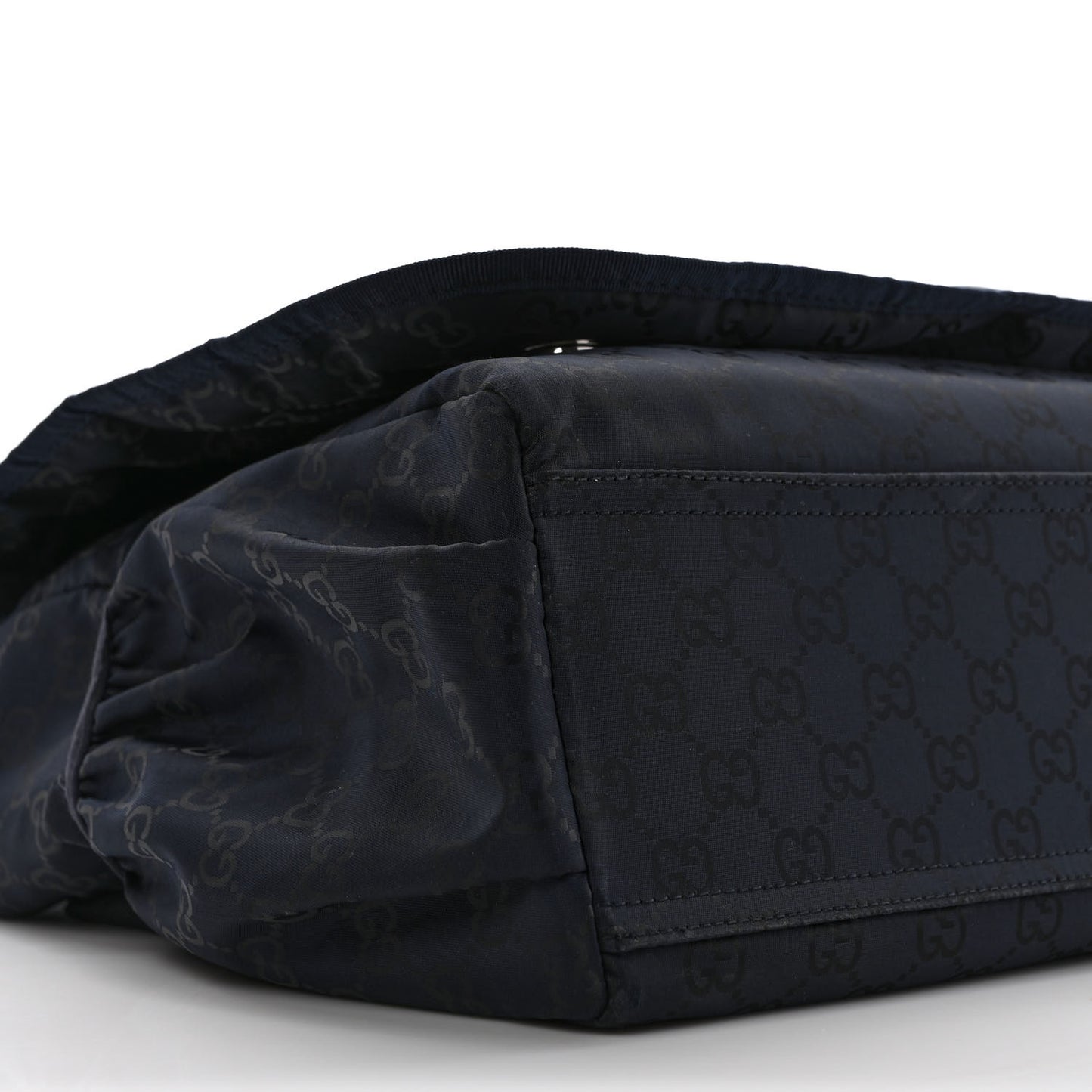 Nylon Monogram Messenger Diaper Bag Navy