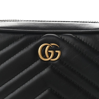 Gucci Calfskin Matelasse Mens GG Marmont Belt Bag 80 32 Black 7 of 11