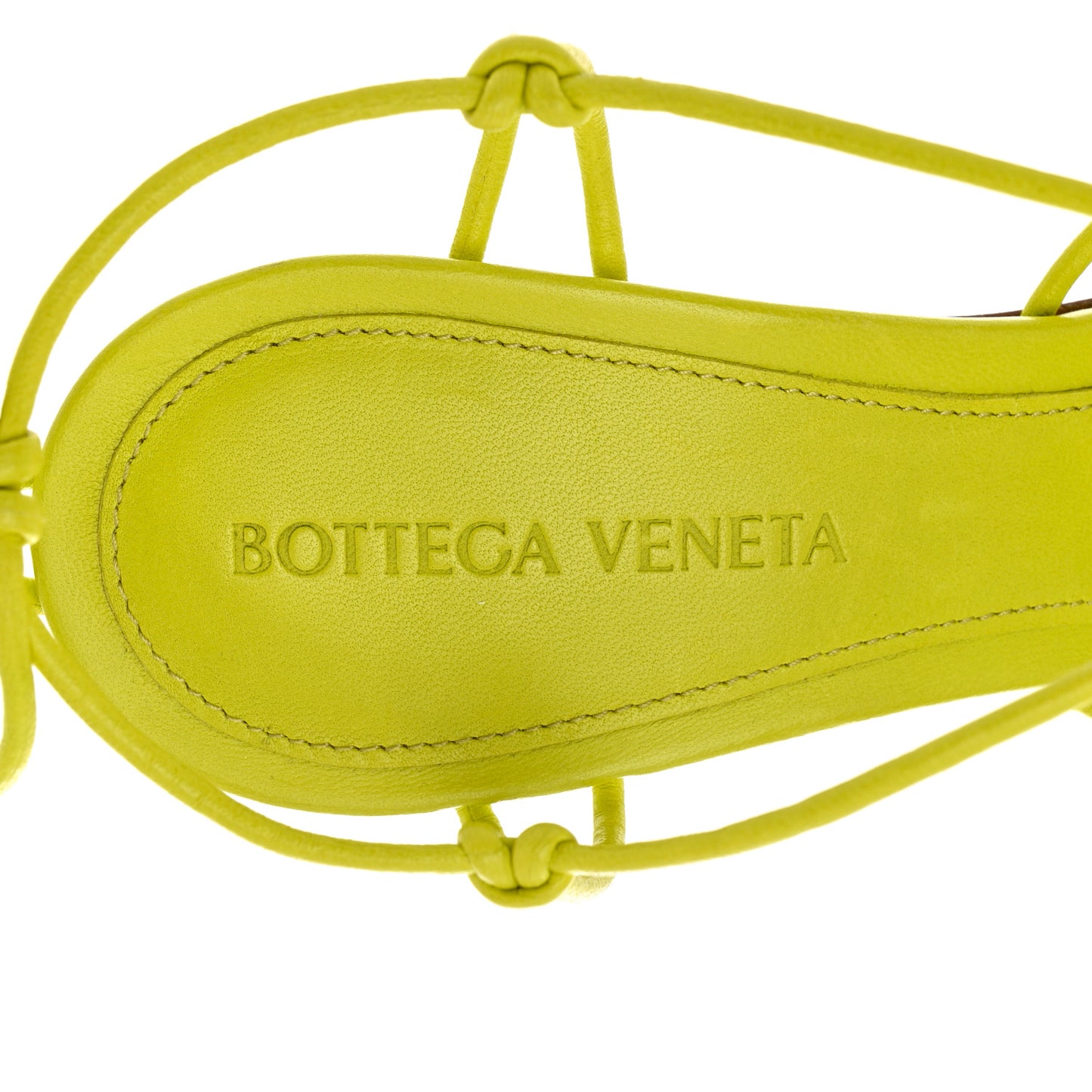 Nappa Dot Ankle Tie Sandals 36 Kiwi