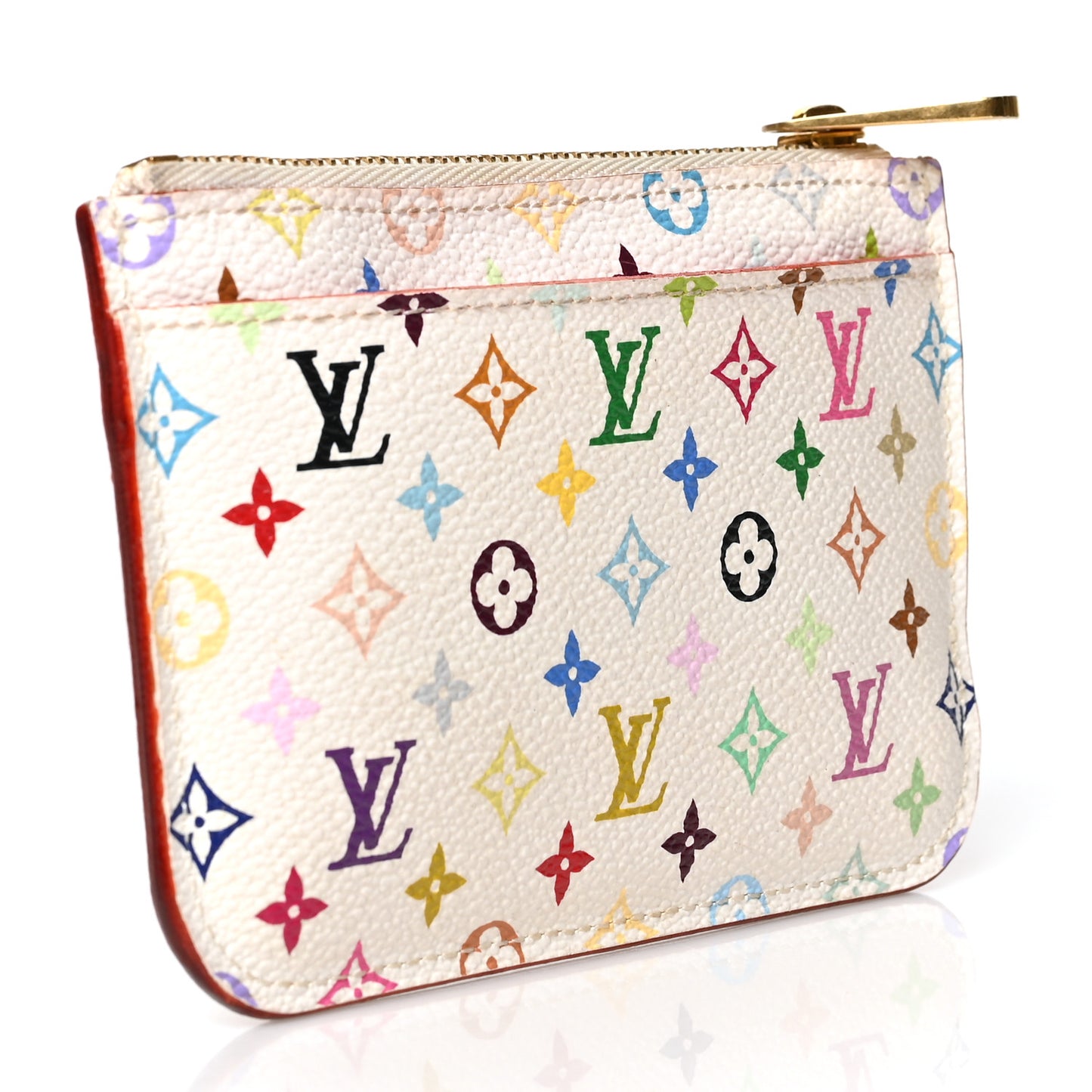 Monogram Multicolor Key Pouch White Litchi