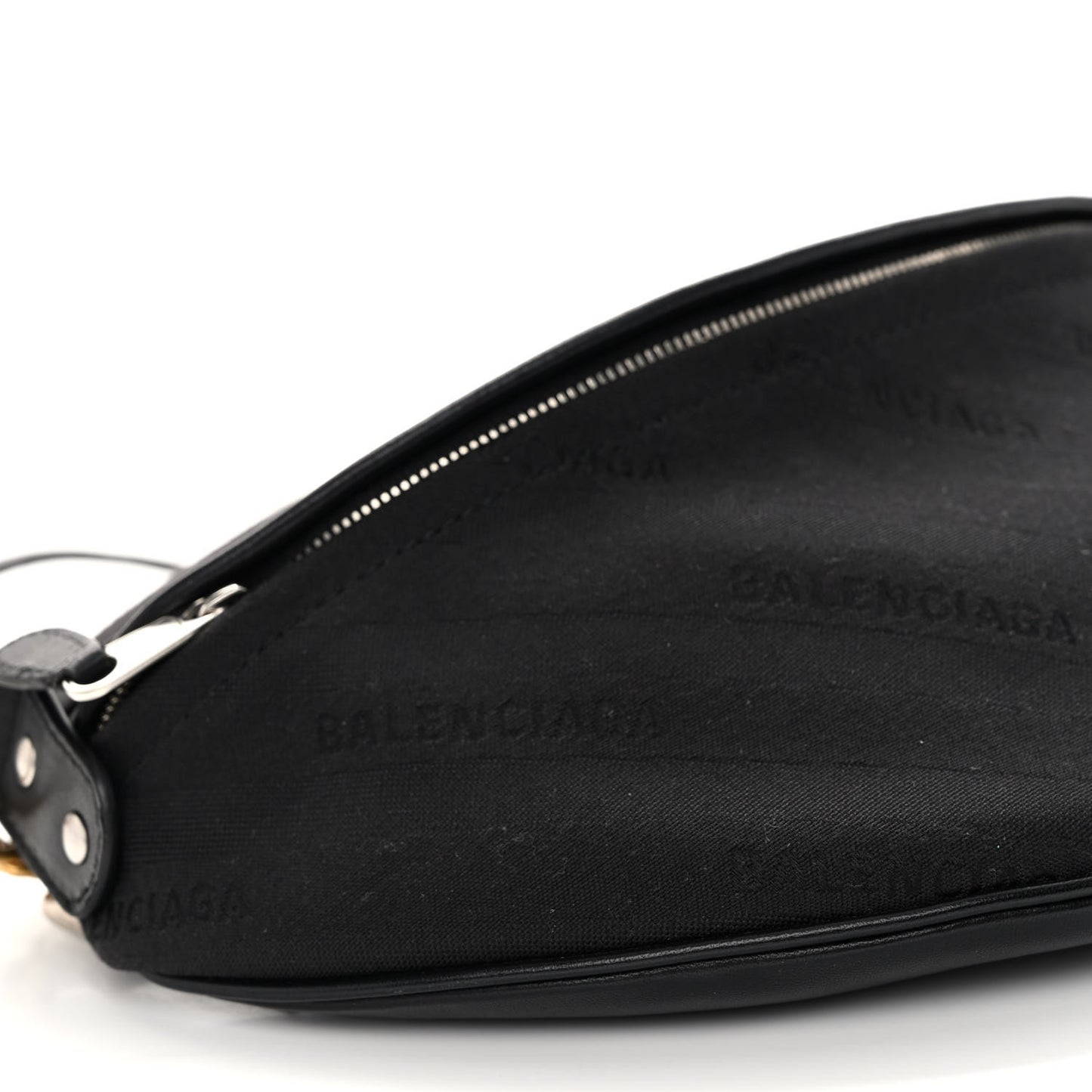 Canvas Jacquard Diagonal Allover Logo XS Souvenir Belt Bag Black