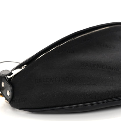 Balenciaga Canvas Jacquard Diagonal Allover Logo XS Souvenir Belt Bag Black 8 of 10