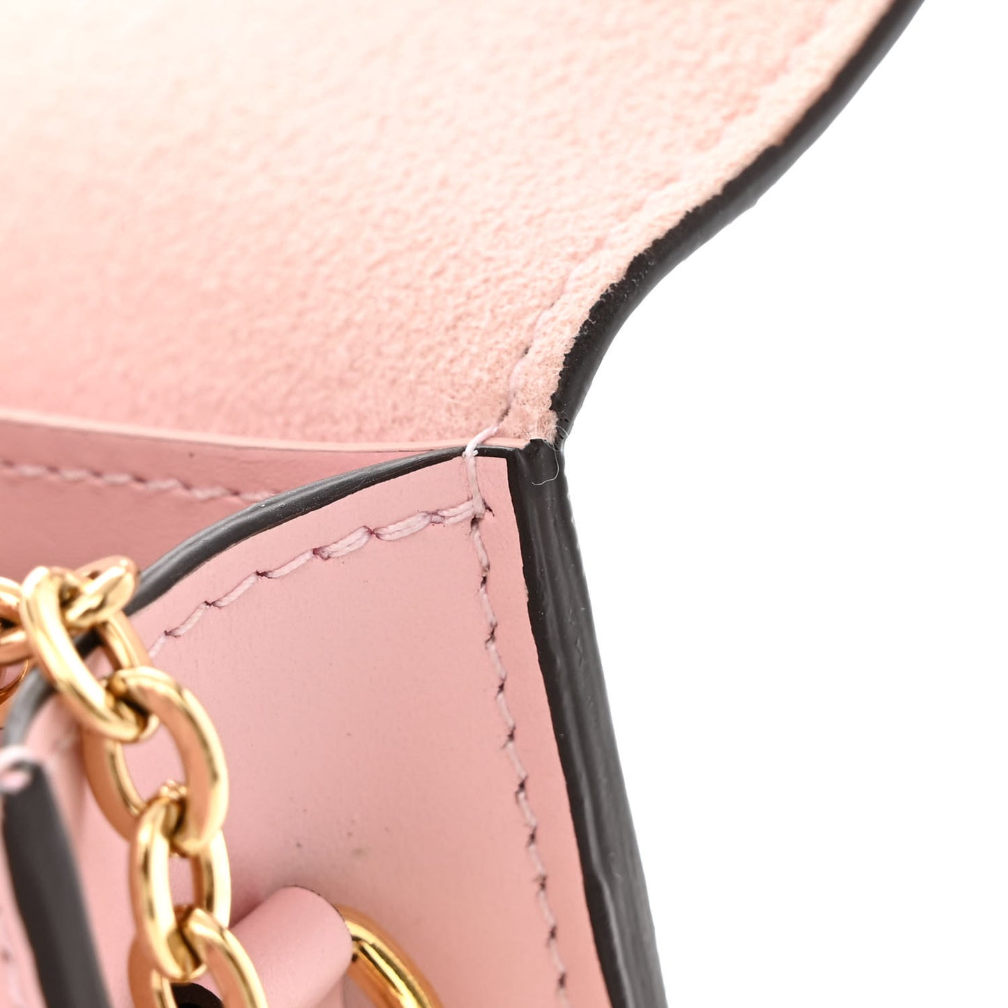 Monogram Flore Chain Wallet Rose Ballerine