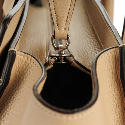 Celine Drummed Calfskin Micro Luggage Dune 5 of 8