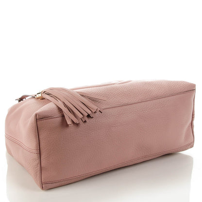 Gucci Pebbled Calfskin Medium Soho Chain Shoulder Bag Pale Pink 4 of 7
