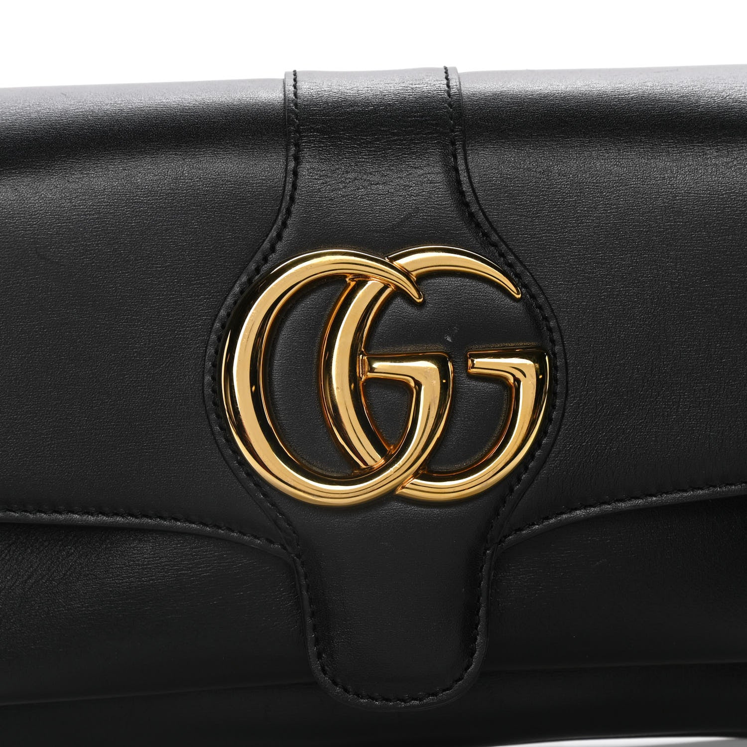 Gucci Vitello Palmellato Lux Small Arli Flap Shoulder Bag Black 8 of 13
