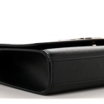 Saint Laurent Grain De Poudre Medium Classic Monogram Kate Satchel Black 8 of 10