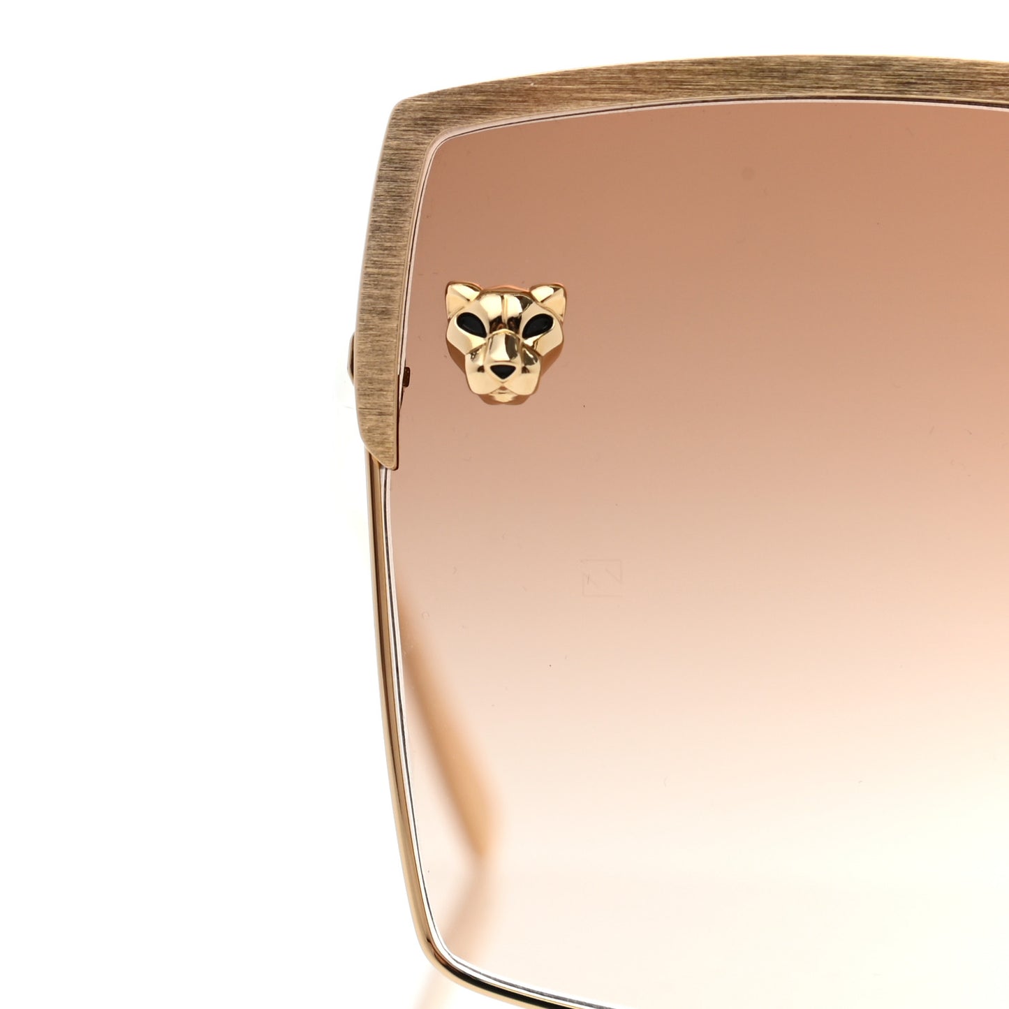 Panthere De Cartier Square Sunglasses Gold