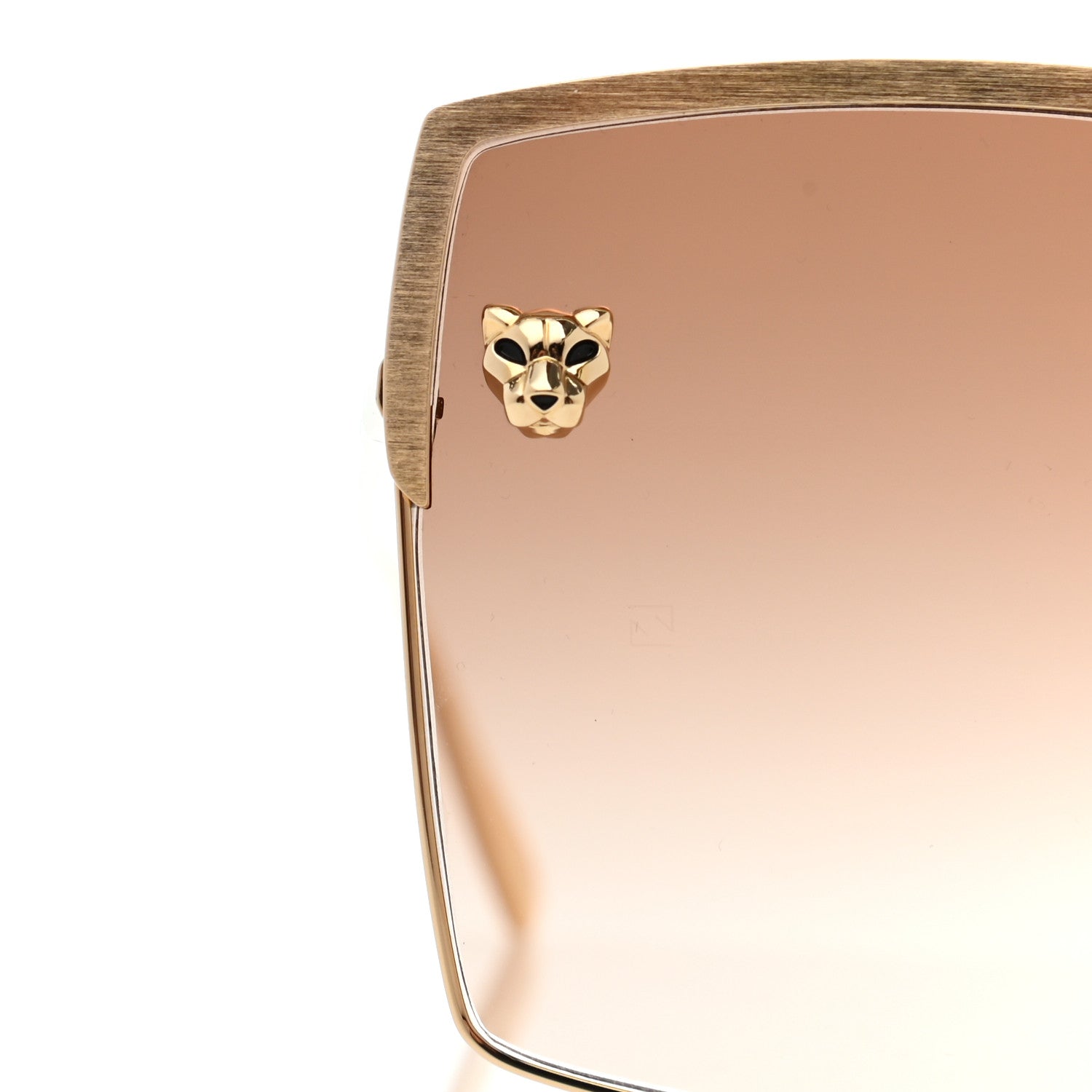 Cartier Panthere De Cartier Square Sunglasses Gold 3 of 8
