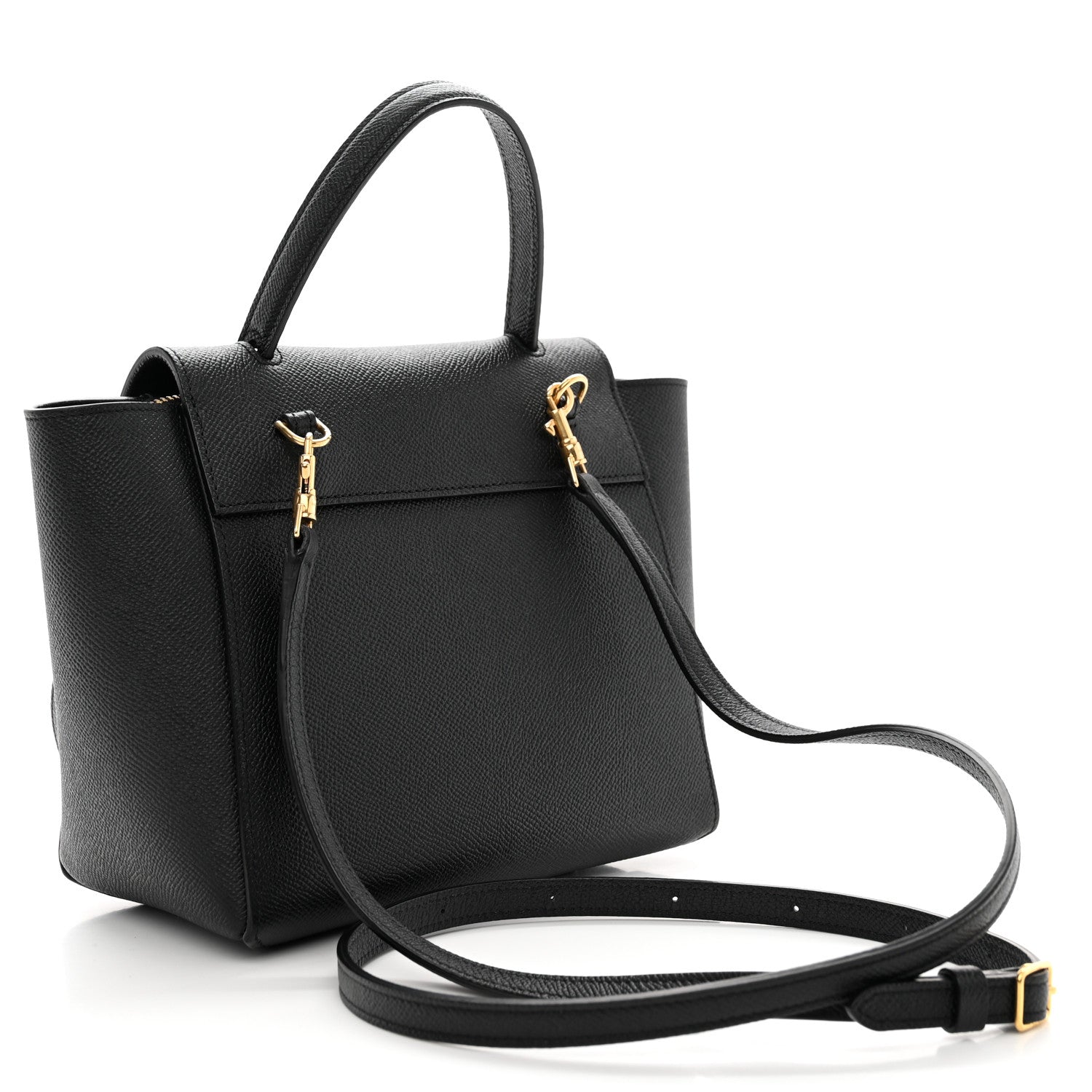 Celine Grained Calfskin Nano Belt Bag Black 3 of 10