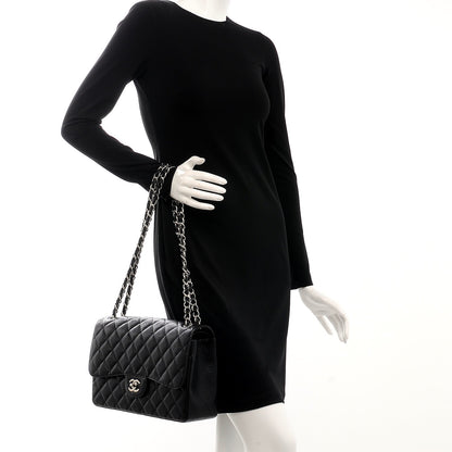 Chanel Caviar Quilted Jumbo Double Flap Black 3 of 9