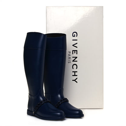 Givenchy PVC Chain Strap Rain Boots 39 Black 7 of 7