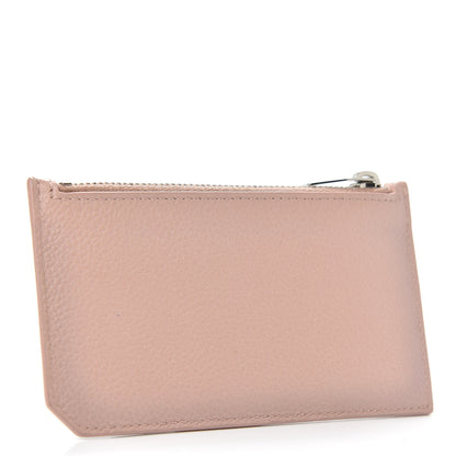 Saint Laurent Grained Calfskin 5 Fragments Zip Pouch Card Holder Pale Pink 3 of 7