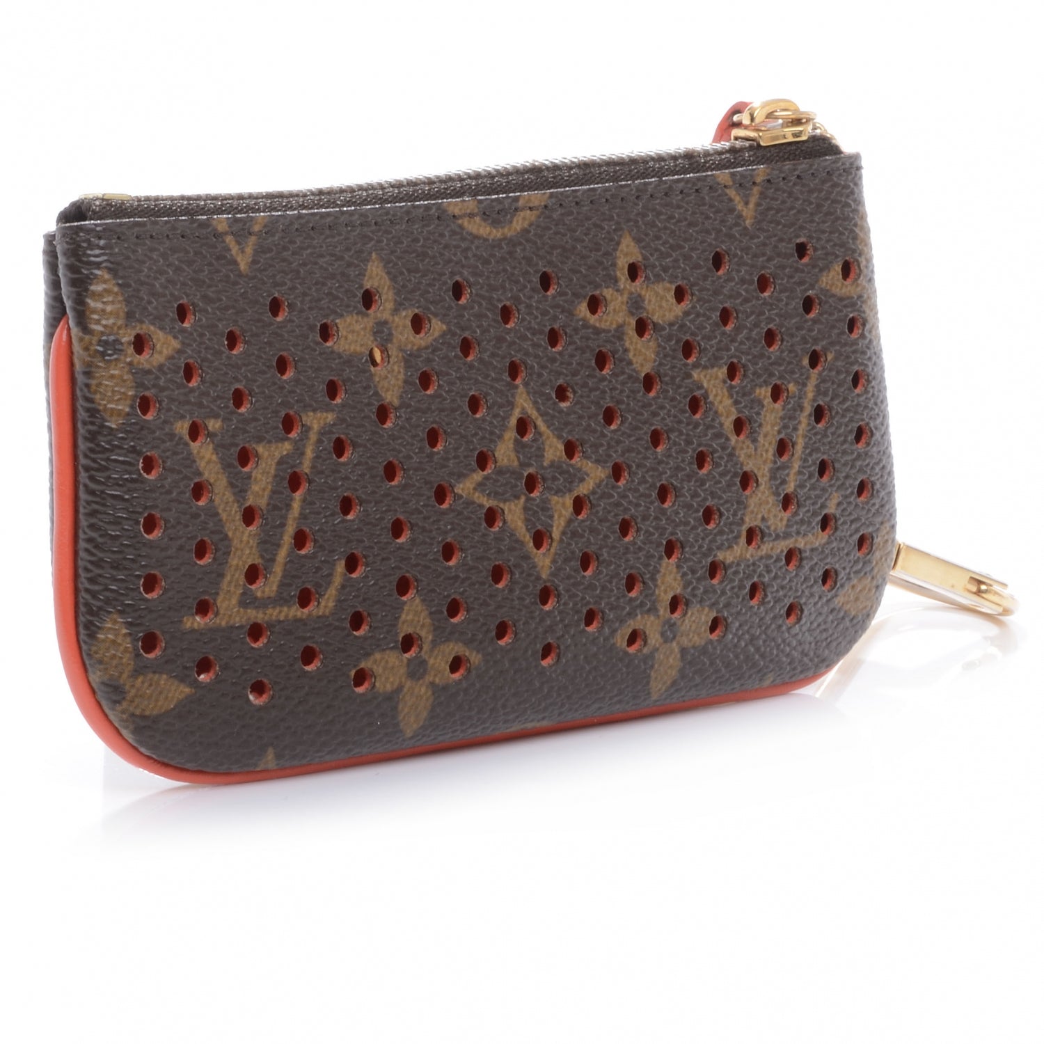 Louis Vuitton Monogram Perforated Key Pouch Orange 3 of 8