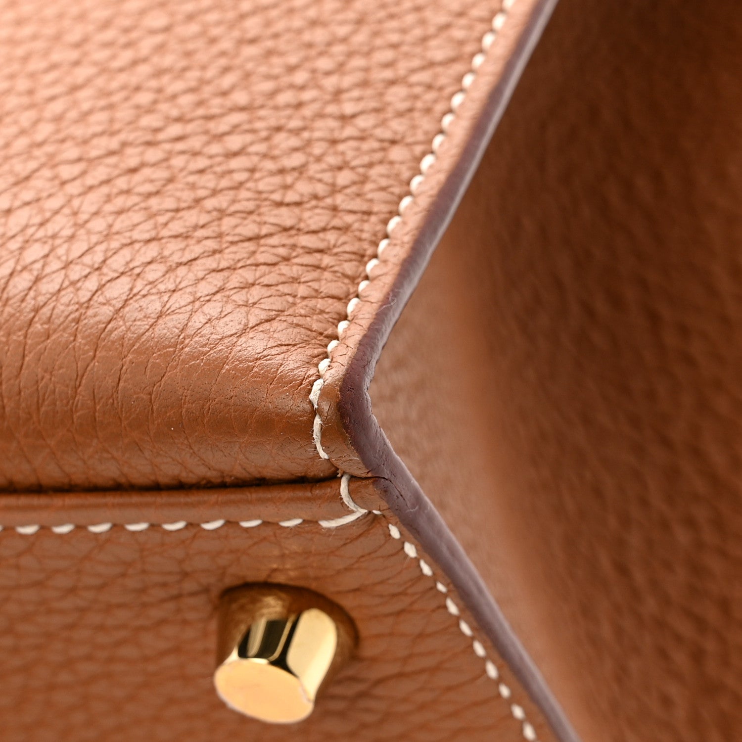 Hermes Togo Horseshoe Kelly Sellier 25 Gold Capucine 11 of 12