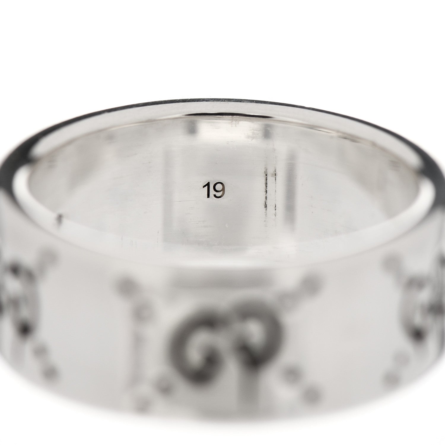 Gucci Sterling Silver GucciGhost Hamlet Skull Ring 58 8.5 6 of 6