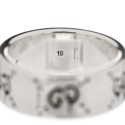 Gucci Sterling Silver GucciGhost Hamlet Skull Ring 58 8.5 6 of 6