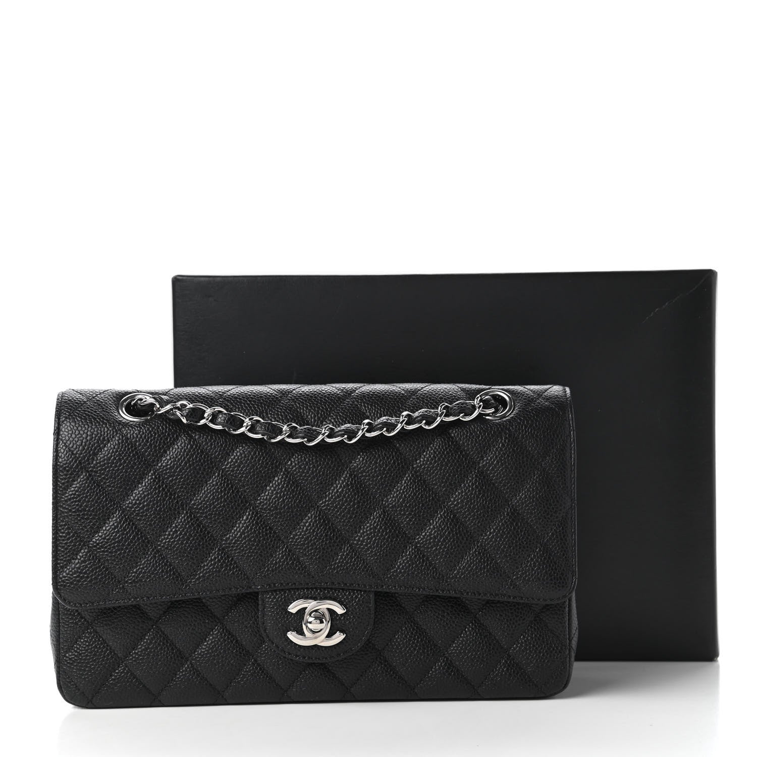 Chanel Caviar Quilted Medium Double Flap Black 11 of 11