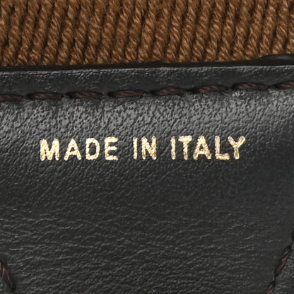 Fendi Ribbon Vitello Century FF 1974 Flat Studded Strap You Fango Marrone Ebano 5 of 5