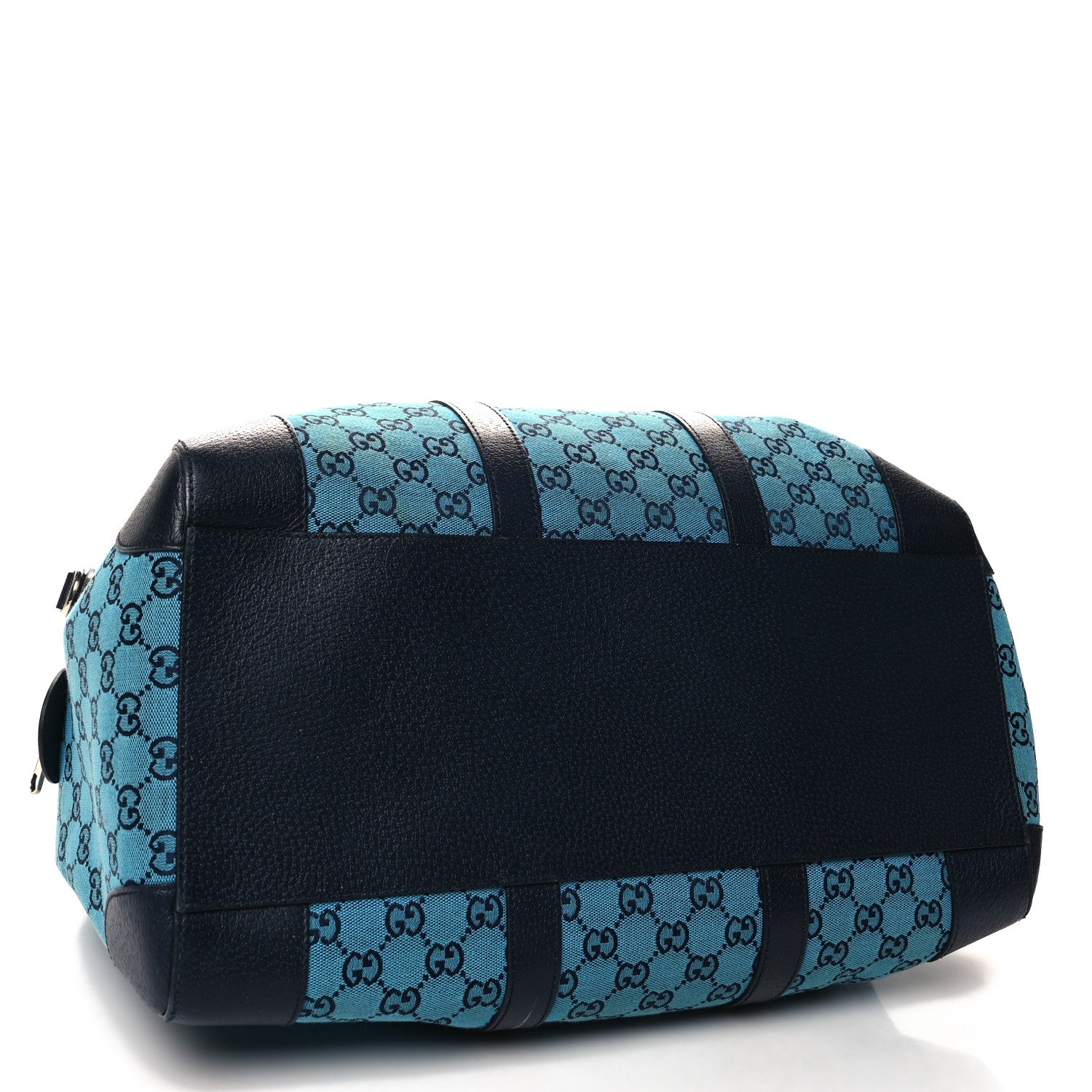 Gucci GG Supreme Monogram Azalea Calfskin Retro Interlocking G Duffle Bag Light Blue 3 of 12