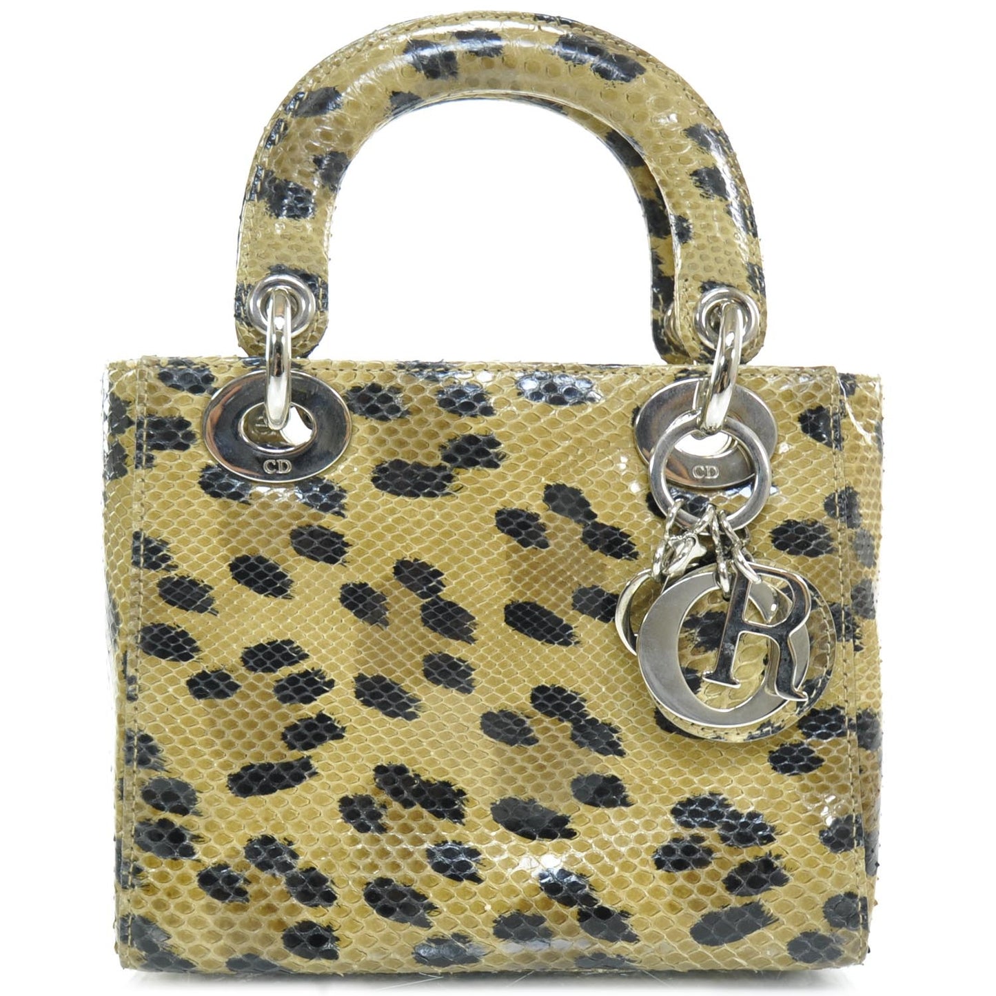Leopard Printed Python Mini Lady Dior