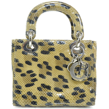 Christian Dior Leopard Printed Python Mini Lady Dior 1 of 8
