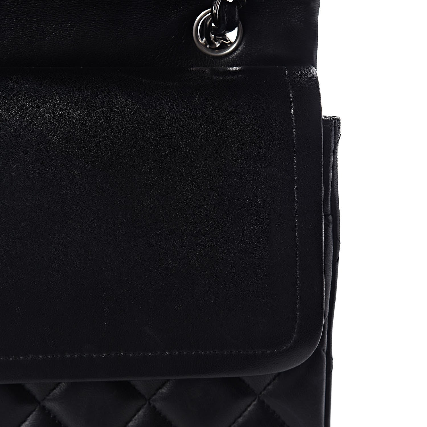 Chanel Lambskin Quilted Maxi Double Flap Black 13 of 14
