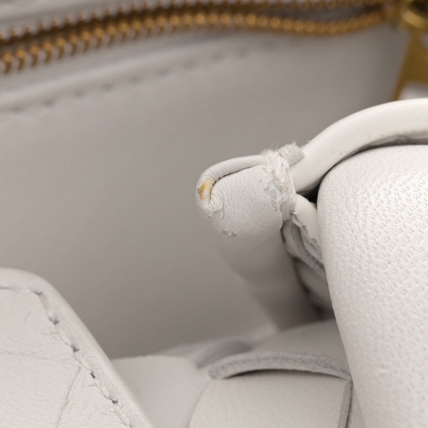 Nappa Intrecciato Small Andiamo Shoulder Bag White