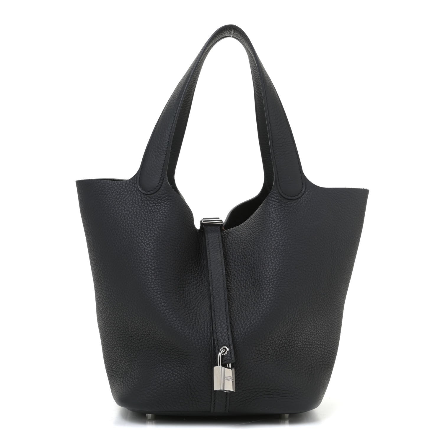 Hermes Taurillon Clemence Picotin Lock 22 MM Black 1 of 10