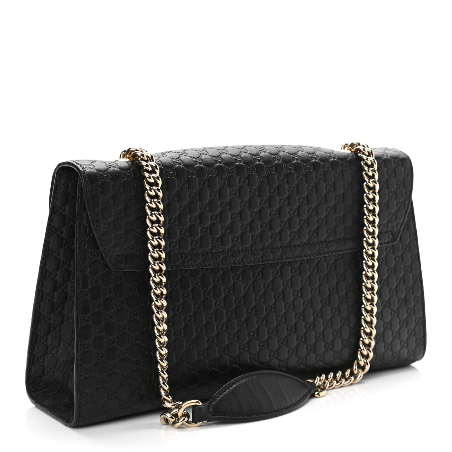 Microguccissima Medium Emily Chain Shoulder Bag Black