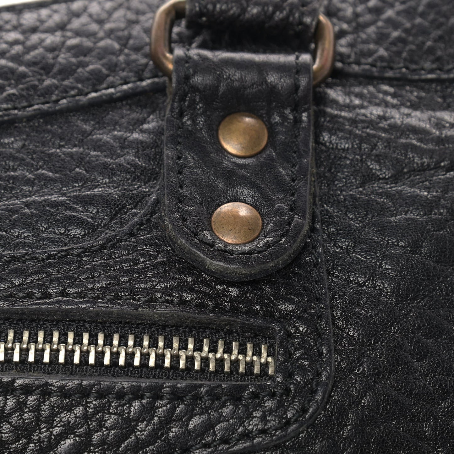 Pebbled Caribou Classic Hardware First Black