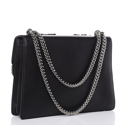 Gucci Calfskin Embroidered Medium Dionysus Shoulder Bag Black 3 of 12