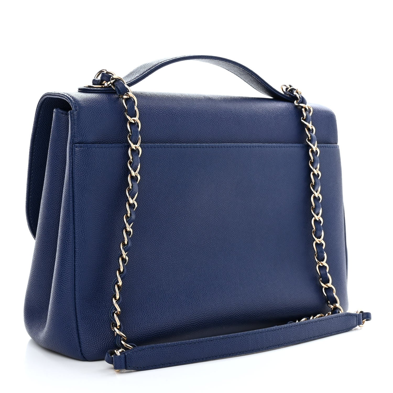 Chanel Caviar Quilted Large Business Affinity Flap Blue 3 of 11