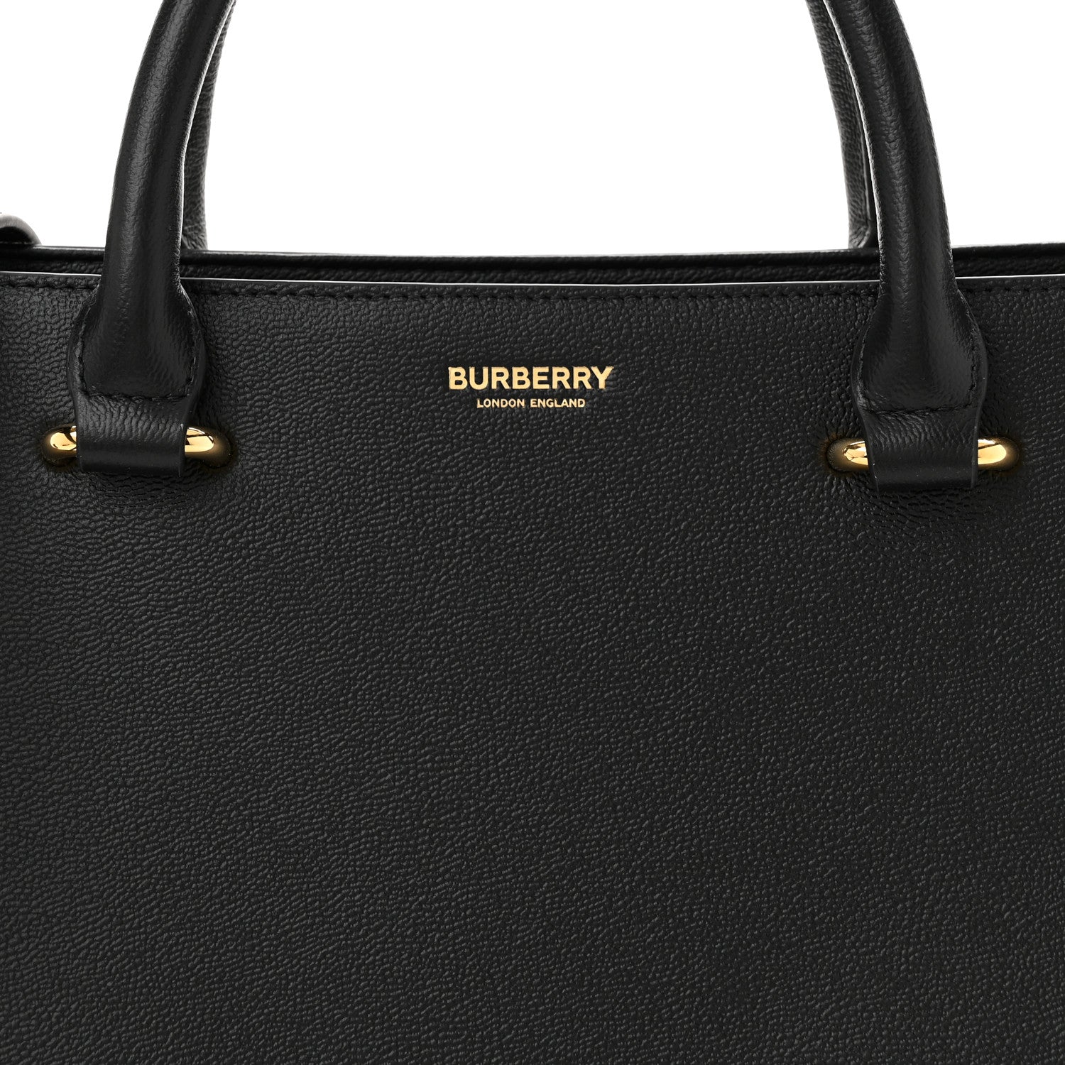 Burberry Calfskin Mega Check Small Banwell Tote Black 8 of 10