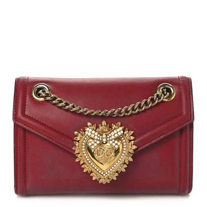 Dolce & Gabbana Smooth Calfskin Mini Devotion Crossbody Bag Rosso Papavero 1 of 11