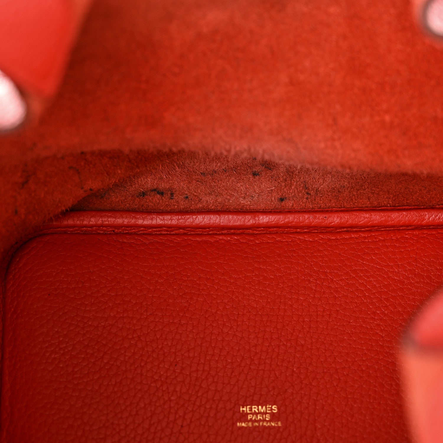 Hermes Taurillon Clemence Picotin Lock 22 MM  Rouge Casaque 10 of 10