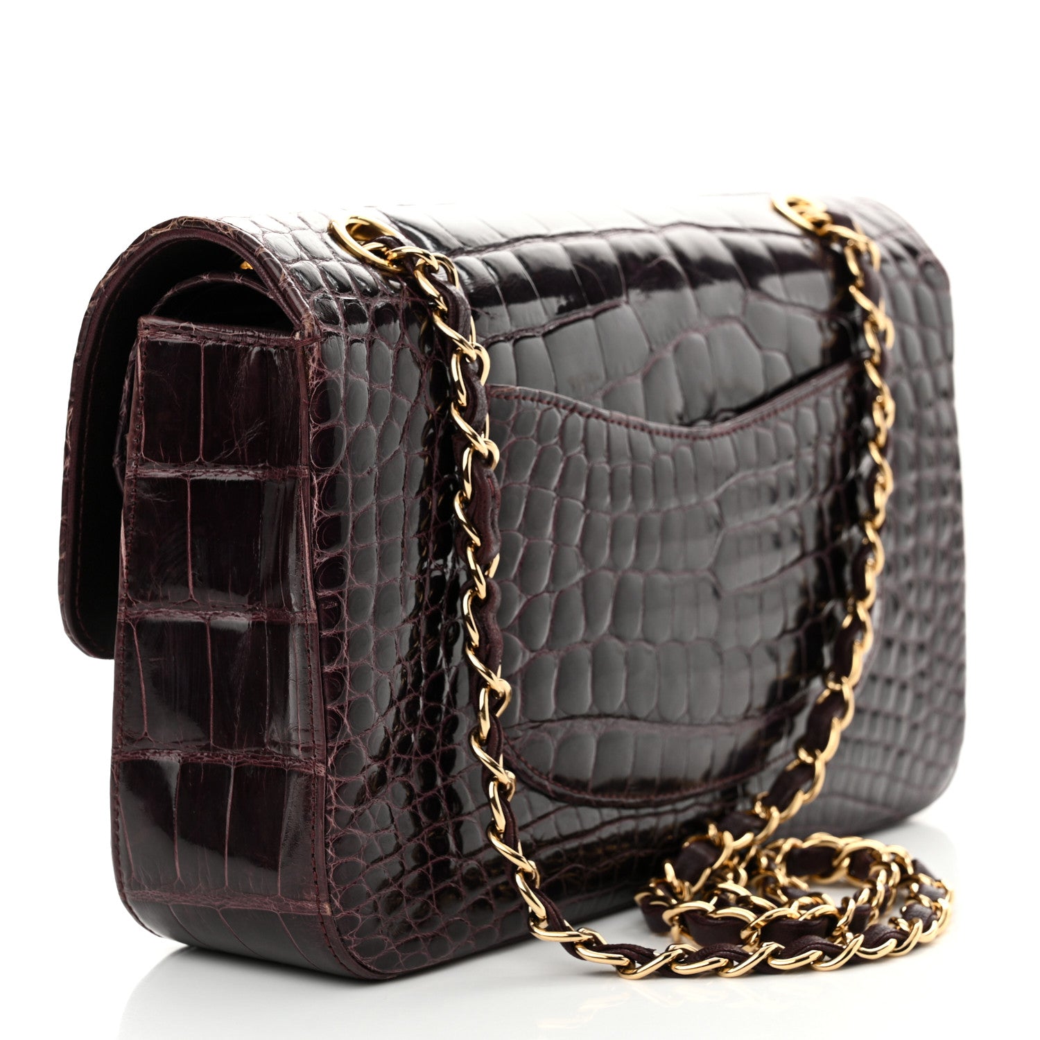 Chanel Alligator Medium Double Flap Purple 3 of 22