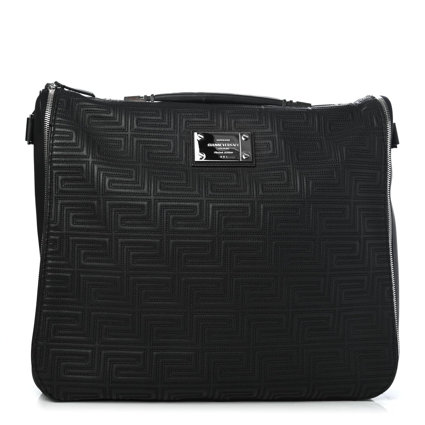 Nappa Quilted Garment Bag Black