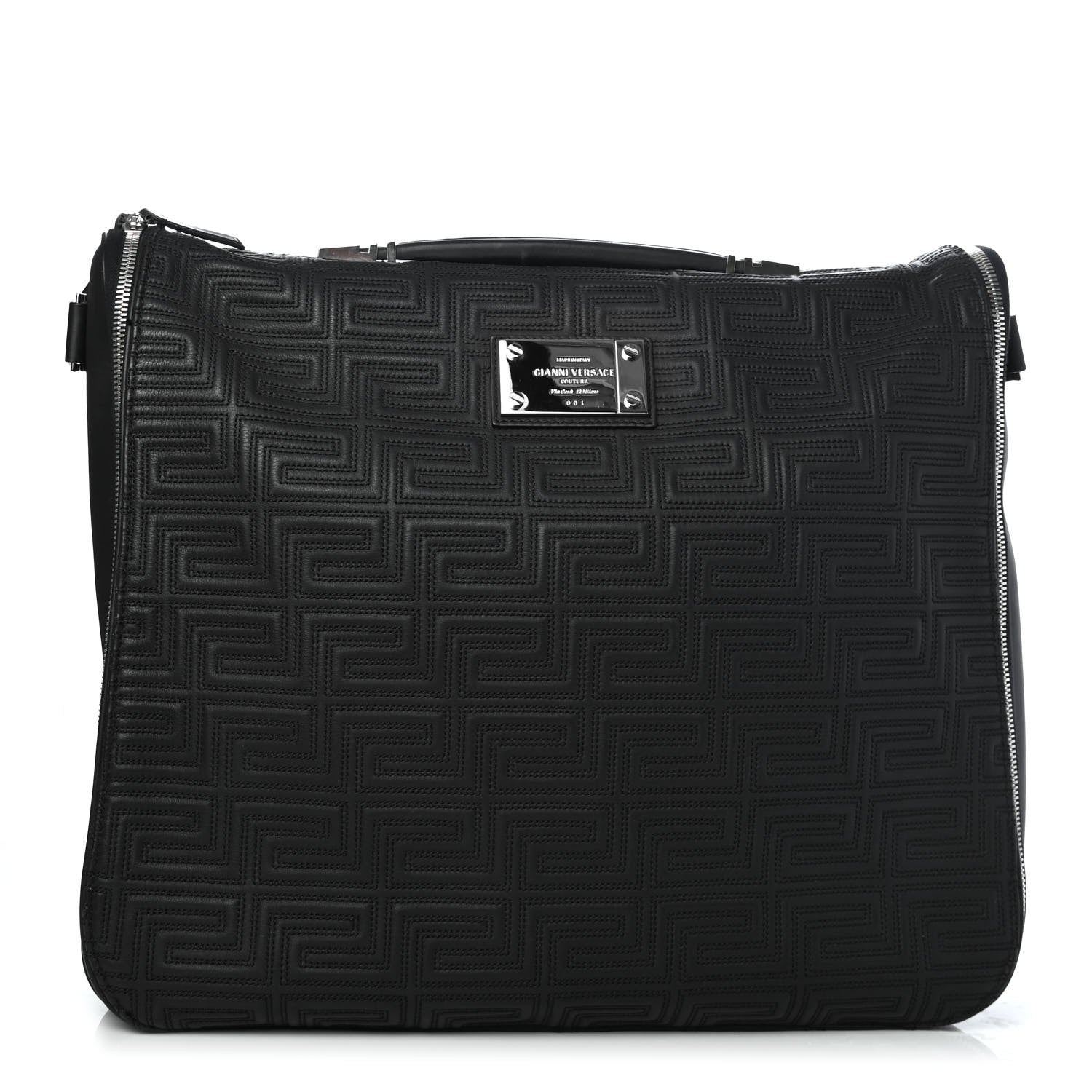 Versace Nappa Quilted Garment Bag Black 1 of 7