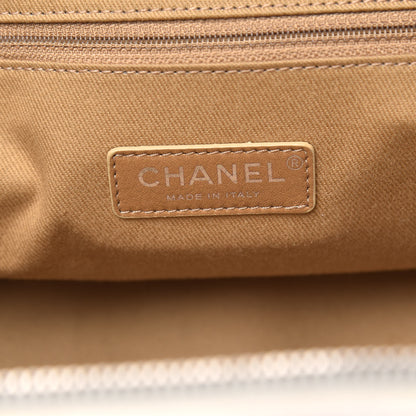 Chanel Aged Calfskin Quilted Small Express Bowling Bag White 6 of 11