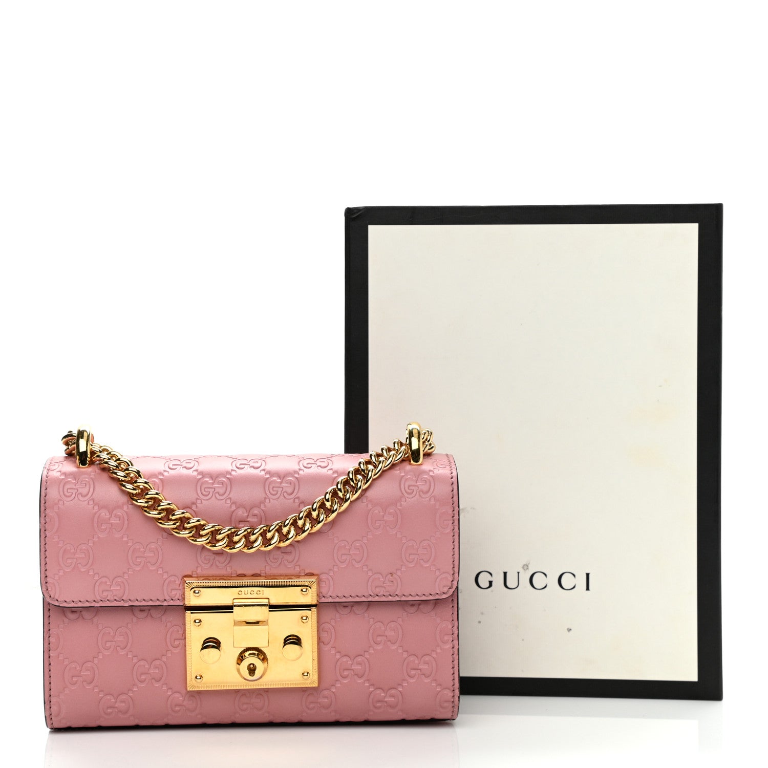 Gucci Guccissima Small Padlock Shoulder Bag Rose Baby Candy 10 of 10