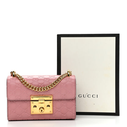 Gucci Guccissima Small Padlock Shoulder Bag Rose Baby Candy 10 of 10